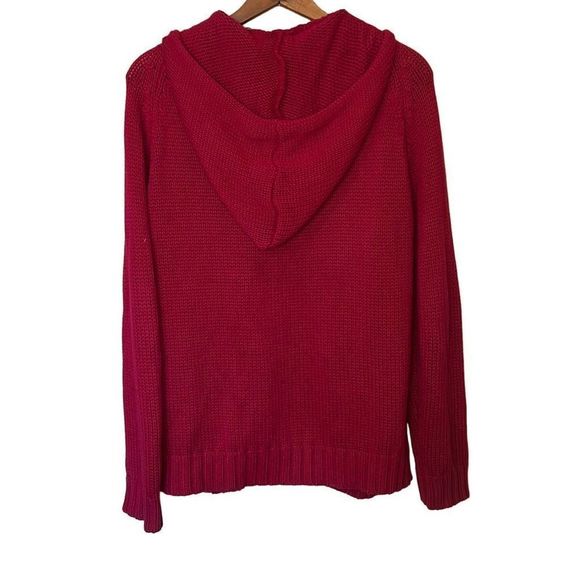 Red Zippered Women's Sweater - Picture 7 of 7